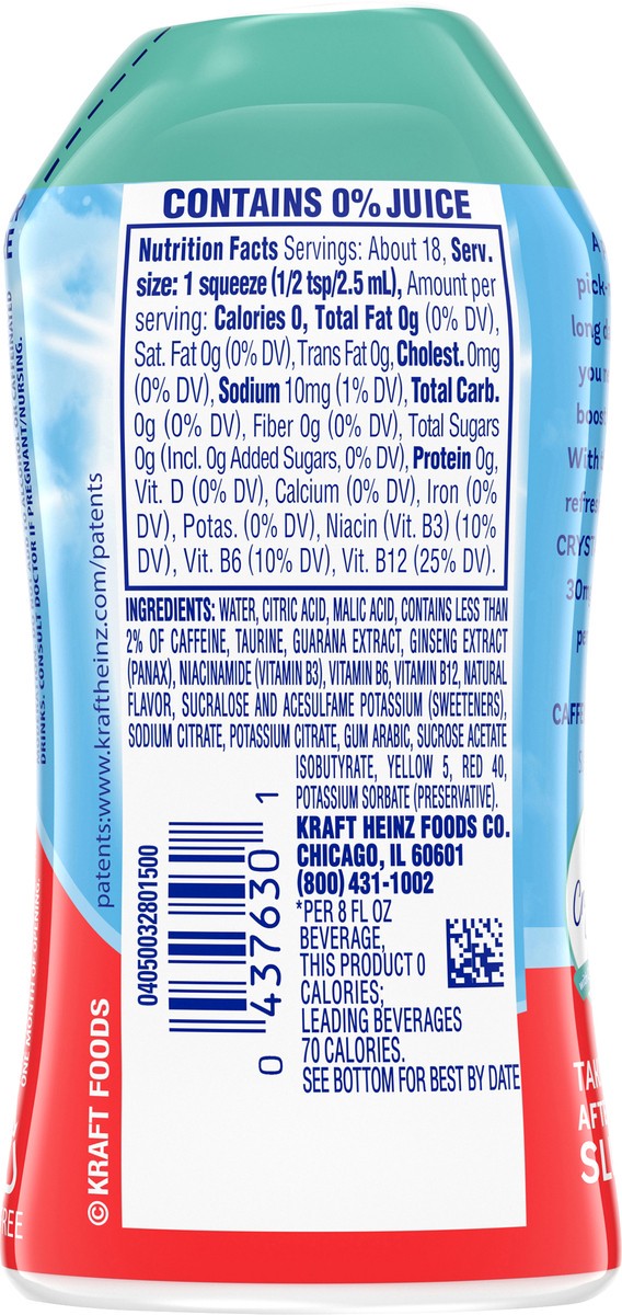 slide 7 of 9, Crystal Light Liquid Strawberry Pineapple Refresh with Caffeine Drink Mix- 1.62 oz, 1.62 fl oz