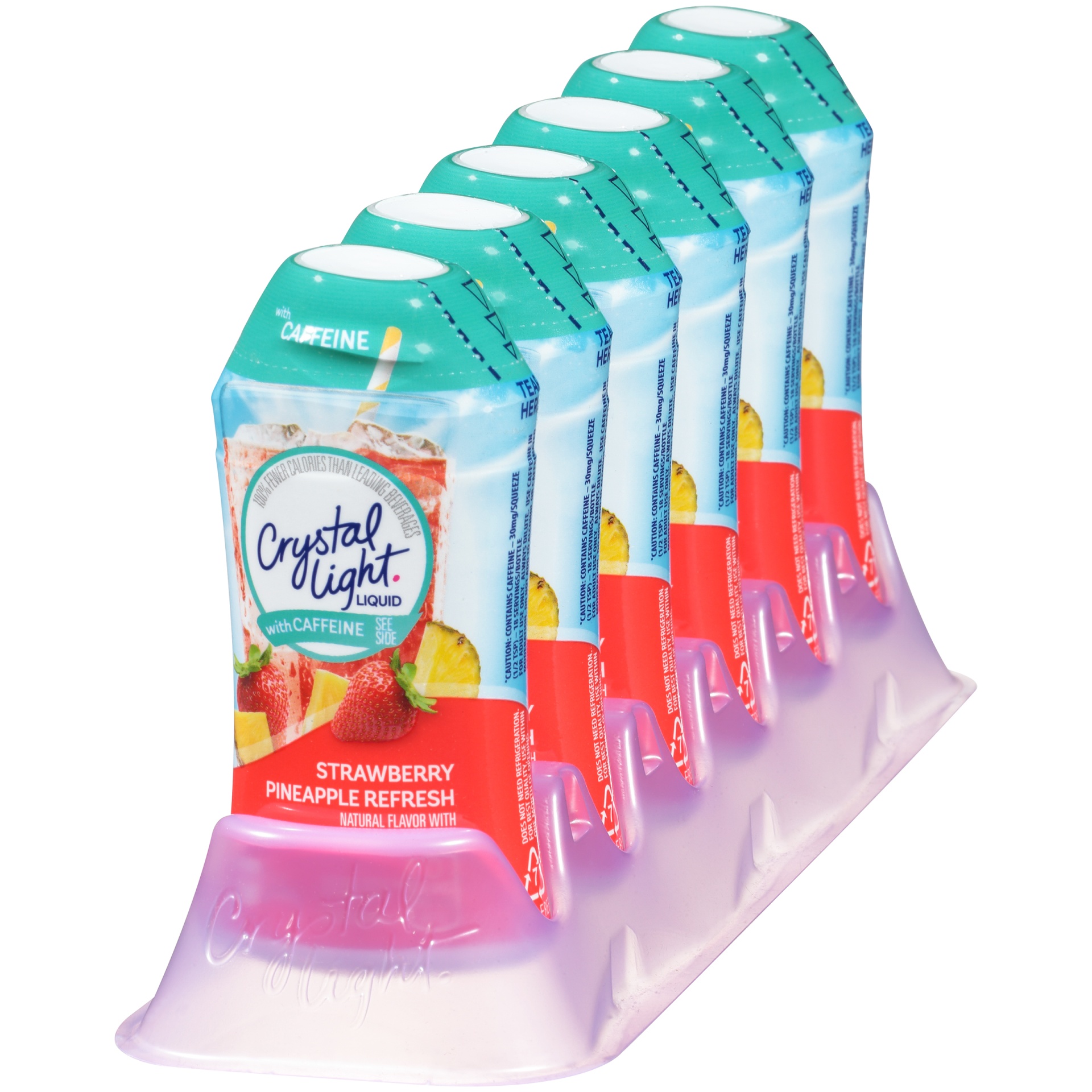 slide 8 of 11, Crystal Light Liquid Strawberry Pineapple Refresh Naturally Flavored Drink Mix with Caffeine, 1.62 oz
