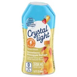 Crystal Light Liquid Strawberry Pineapple Refresh Naturally Flavored Drink Mix with Caffeine, 1.62 fl oz Bottle
