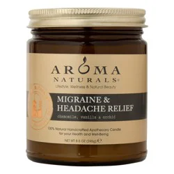 Aroma Naturals Migraine/headache Aromatherapy Jar Candle 8.5 Oz