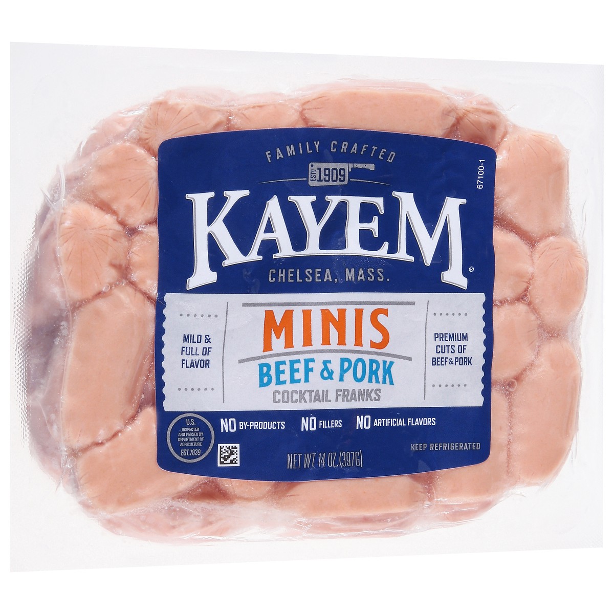 slide 10 of 14, Kayem Beef & Pork Cocktail Franks Minis 14 oz, 14 oz; . 48 ct