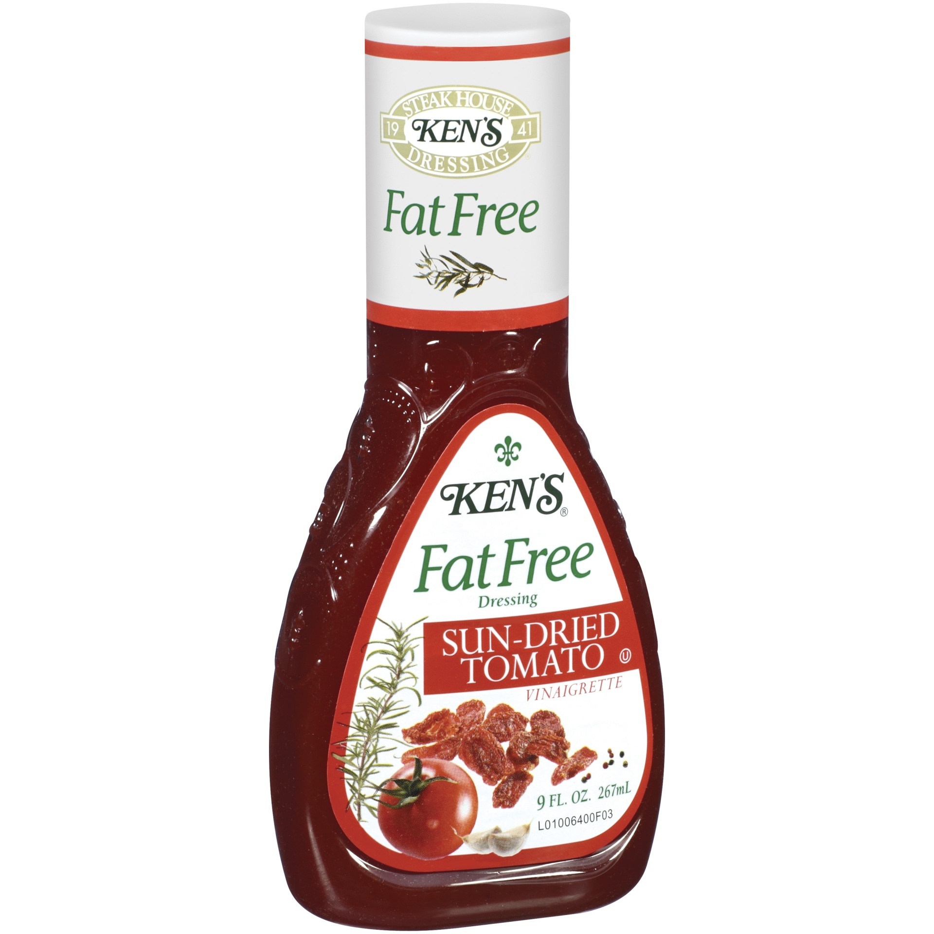 slide 1 of 1, Ken's Steak House Sun-Dried Tomato Vinaigrette Fat Free Dressing, 9 oz