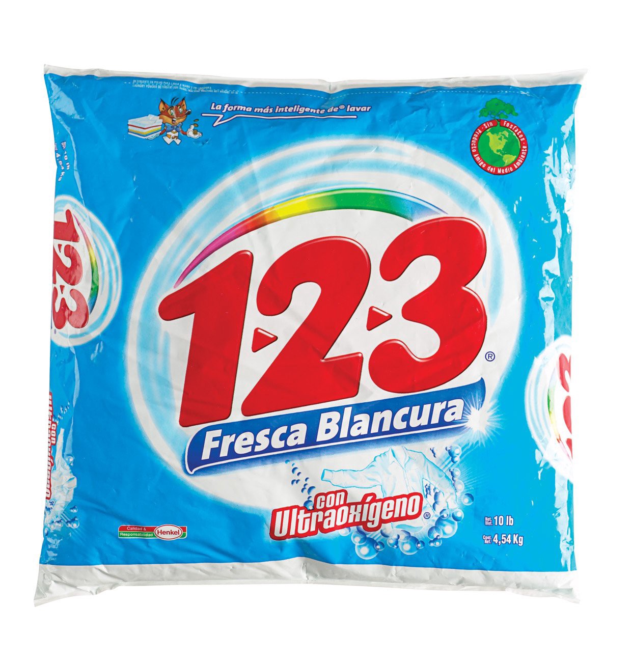 slide 1 of 1, 1-2-3 Fresca Blancura Laundry Detergent Powder, 10 lb