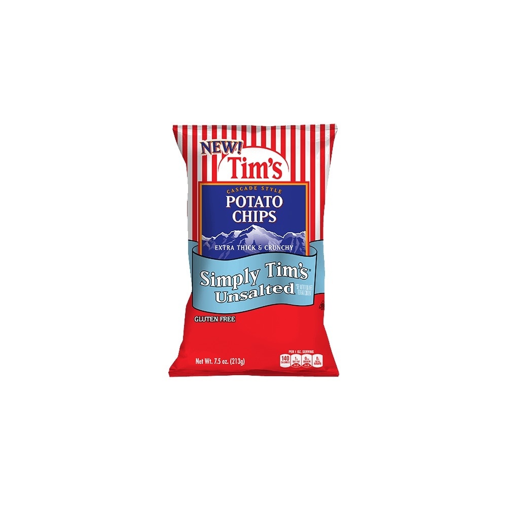 slide 1 of 5, Tims Cascade Unsalted Chips, 7.5 oz