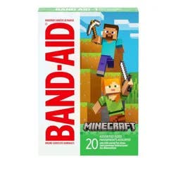 Band-Aid Adhesive Assorted Decorative Minecraft Bandages - 20ct