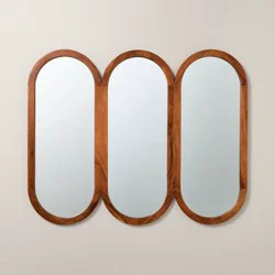 Hearth & Hand with Magnolia 32"x26" Wood Framed Triple Oval Mirror - Hearth & Hand™ with Magnolia