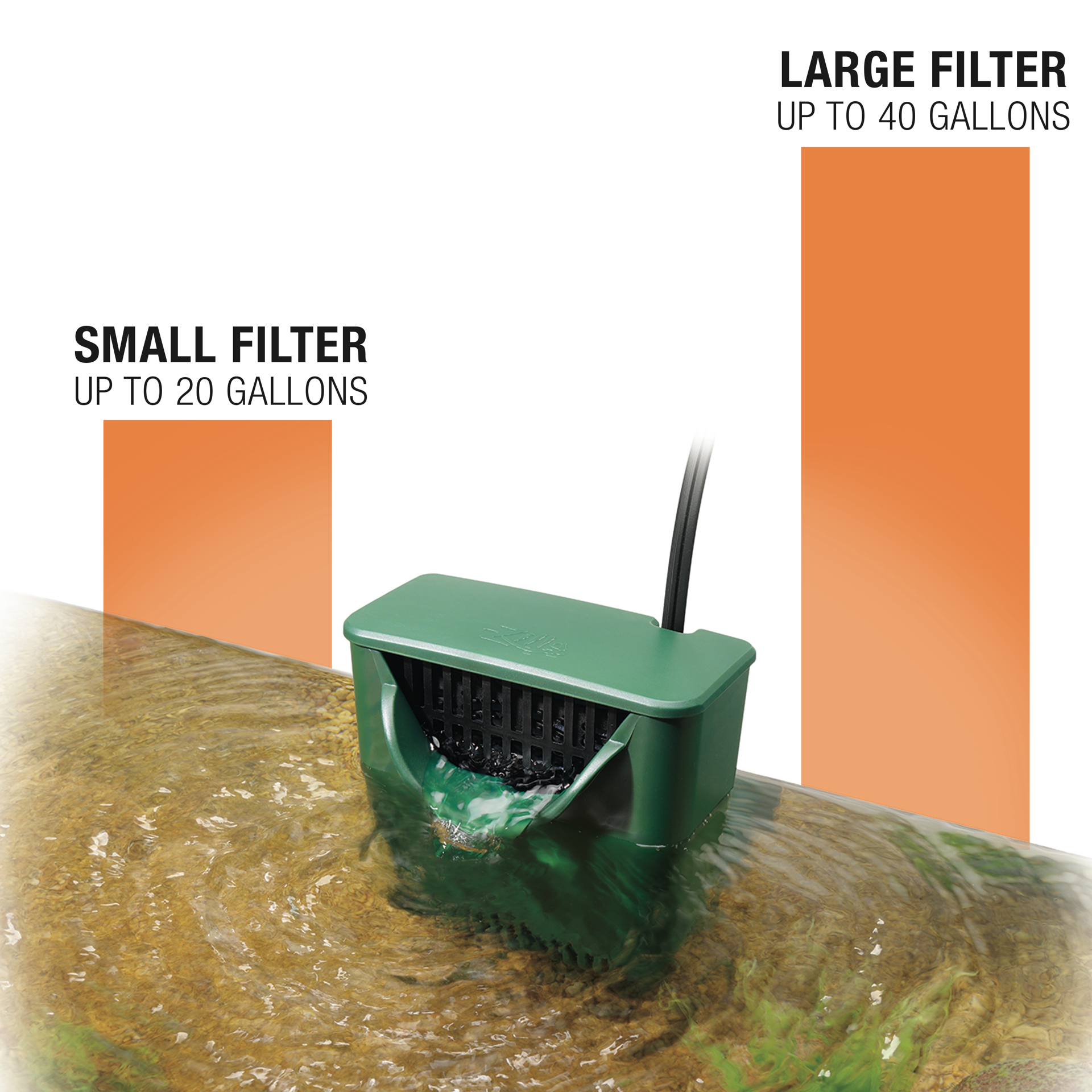 slide 8 of 10, Zilla Internal Filter for Aquatic Reptiles, 20 gal