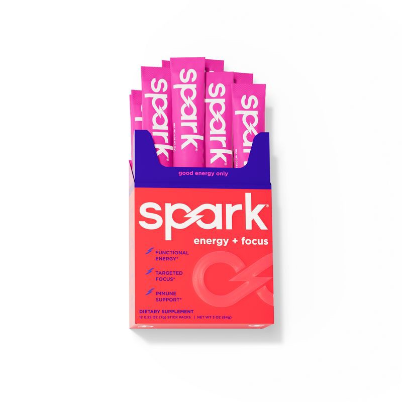slide 2 of 7, Spark Energy + Focus Drink Mixes Box - Fruit Punch - 3oz/12ct, 12 ct; 3 oz