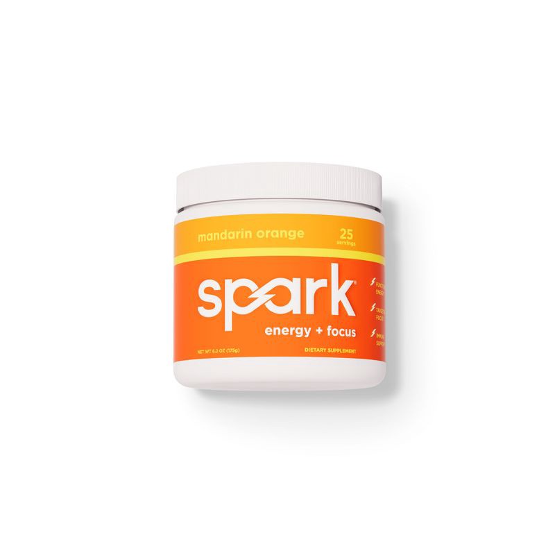slide 1 of 8, Spark Energy + Focus Drink Mixes Canister - Mandarin Orange - 6.2oz/25 Servings, 6.2 oz, 25 servings
