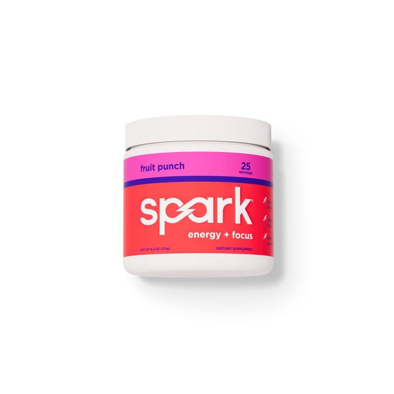 slide 1 of 6, Spark Energy + Focus Drink Mixes Canister - Fruit Punch - 25 Servings, 25 servings