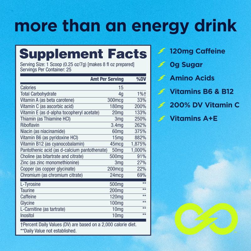 slide 5 of 7, Spark Energy + Focus Drink Mixes Canister - Island Breeze - 25 Servings, 25 servings