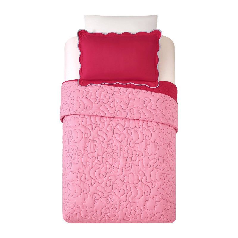 slide 2 of 6, Makers Collective Prism Twin Pink Icon Quilted Comforter, 1 ct