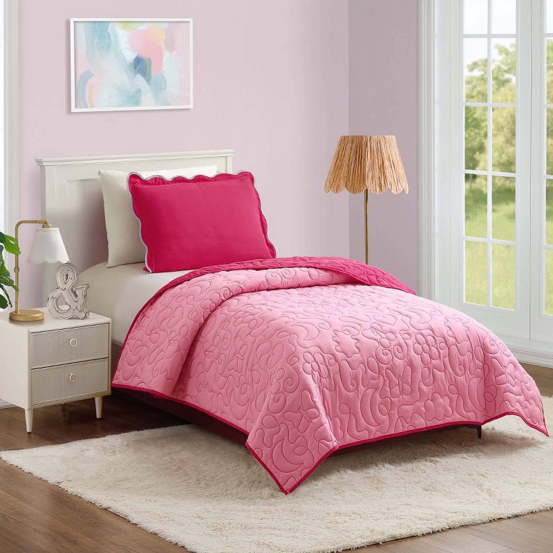 slide 3 of 6, Makers Collective Prism Twin Pink Icon Quilted Comforter, 1 ct