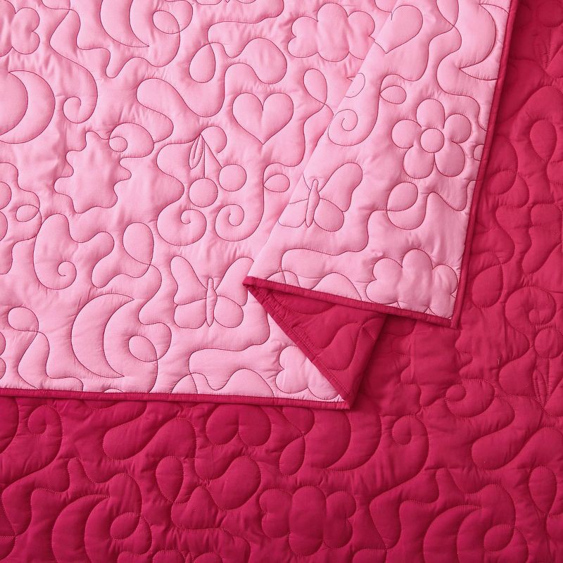 slide 5 of 6, Makers Collective Prism Twin Pink Icon Quilted Comforter, 1 ct