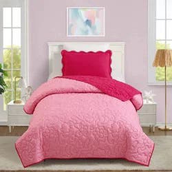 Makers Collective Prism Twin Pink Icon Quilted Comforter