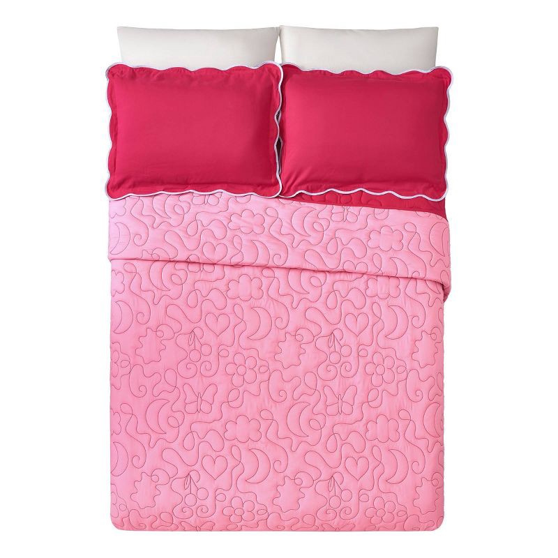 slide 2 of 6, Makers Collective Prism Full/Queen Pink Icon Quilted Comforter, 1 ct