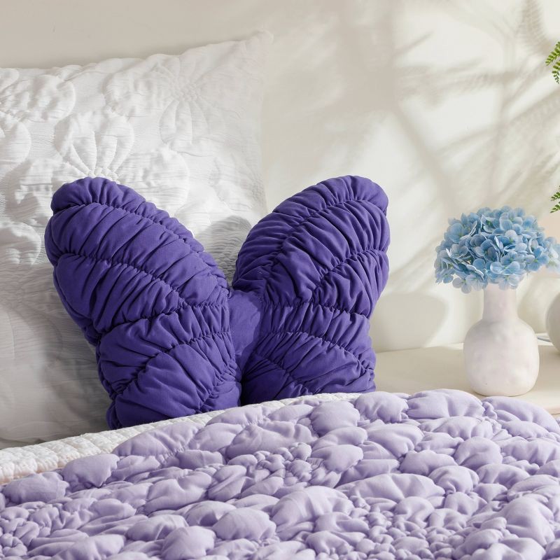 slide 3 of 5, Cozy Bliss Bliss Prism Puffy Butterfly Decorative Pillow, 1 ct