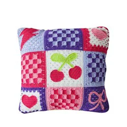 Mingled Threads Prism Crochet Icon Decorative Pillow