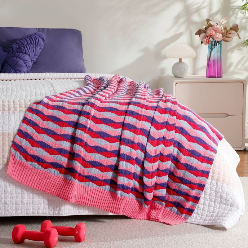 slide 4 of 5, Cozy Bliss Prism Shell Knit Throw, 1 ct