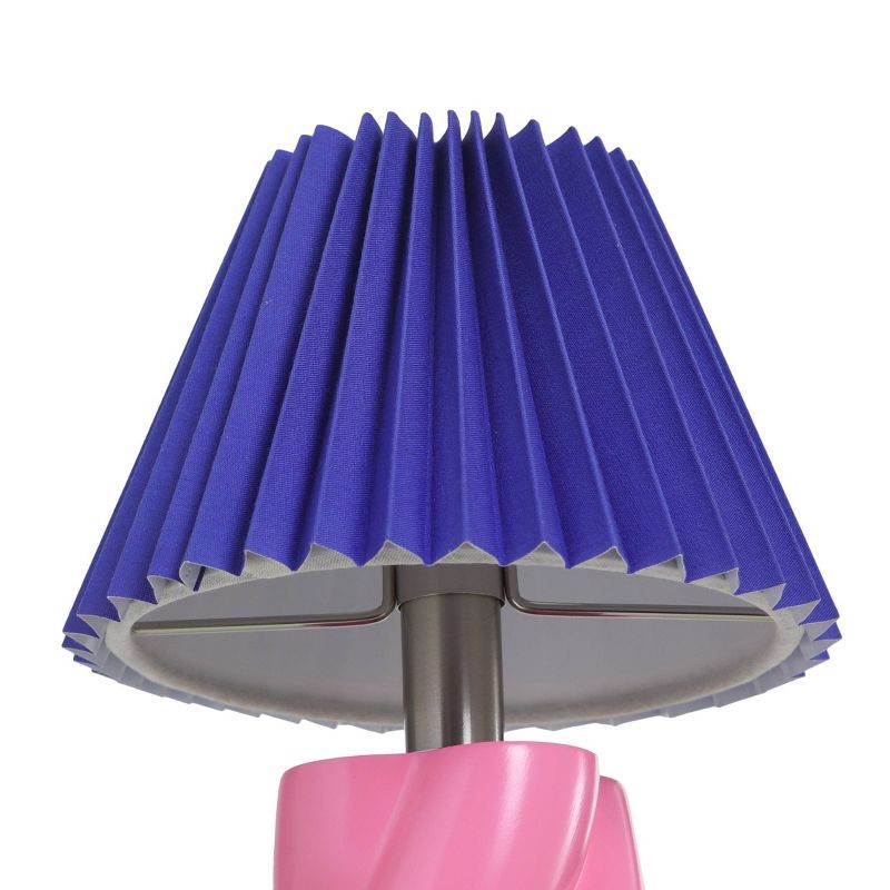 slide 3 of 4, StyleCraft Prism Twisted Pink Mini Table Lamp with Purple Shade, 1 ct