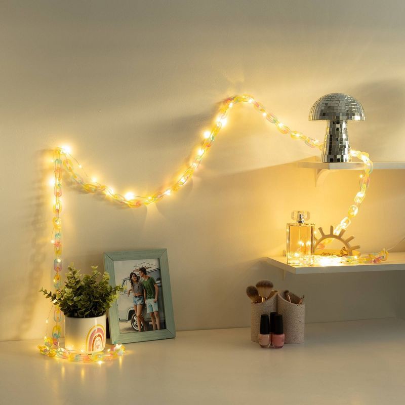 slide 2 of 3, West & Arrow Prism Acrylic Chain Multi Color String Lights, 1 ct