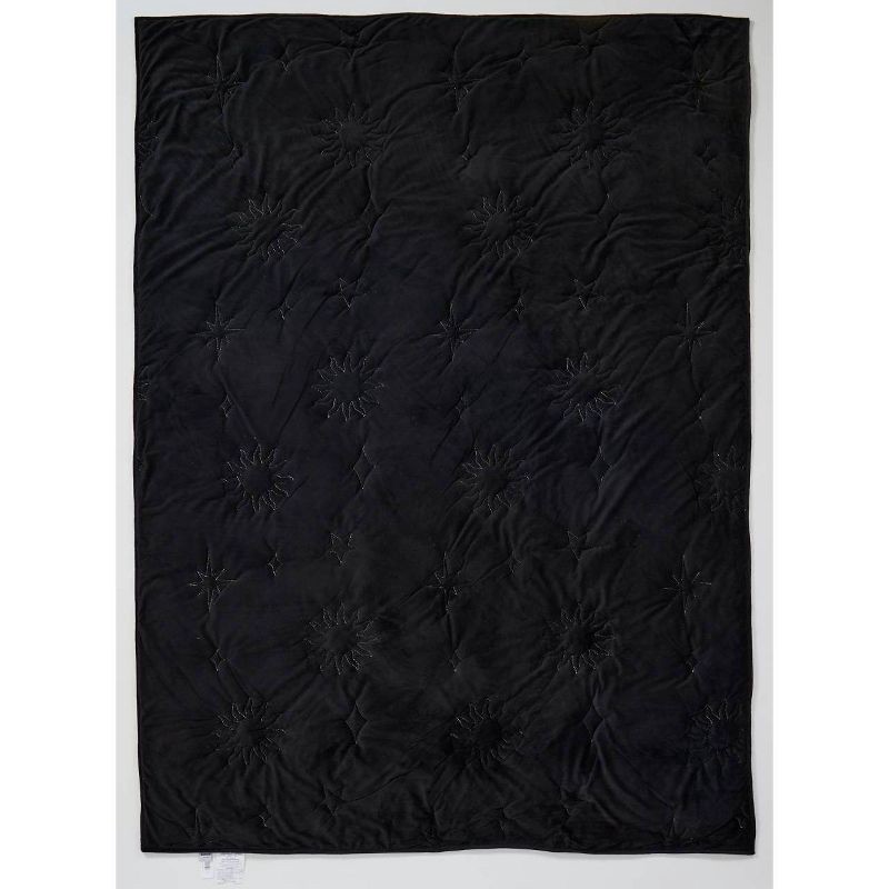 slide 2 of 6, QCNCD Celestial Garden Twin Velvet Embroidery Comforter, 1 ct