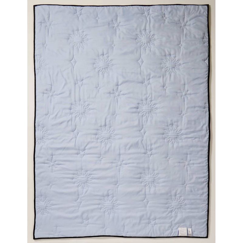 slide 3 of 6, QCNCD Celestial Garden Twin Velvet Embroidery Comforter, 1 ct