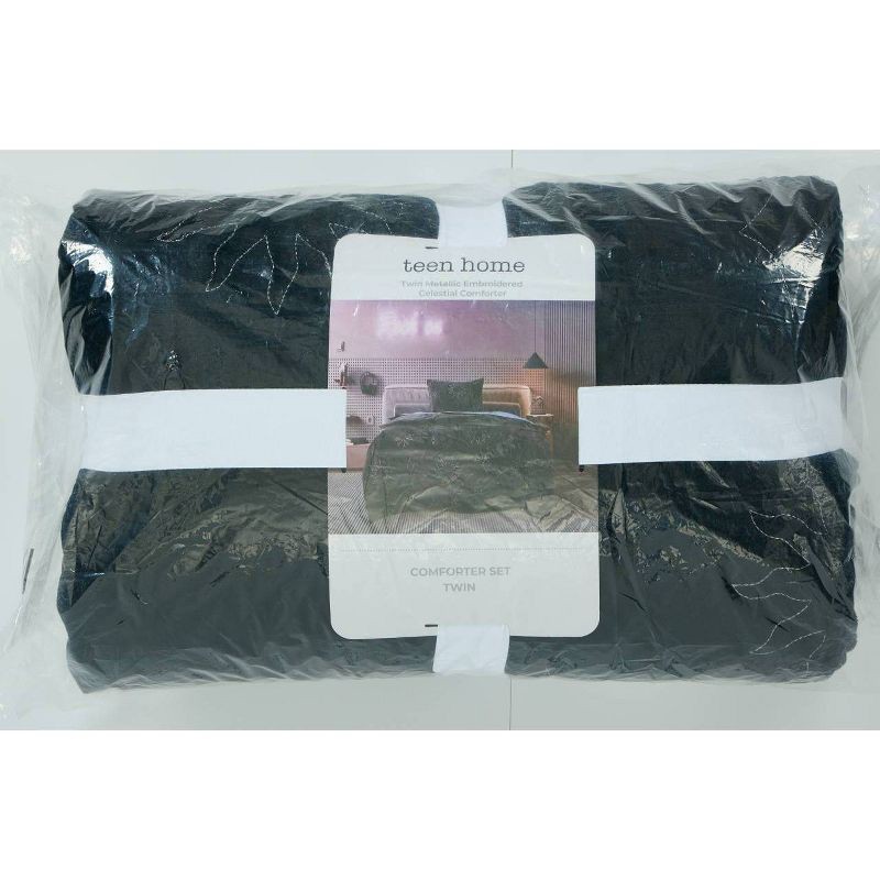 slide 6 of 6, QCNCD Celestial Garden Twin Velvet Embroidery Comforter, 1 ct