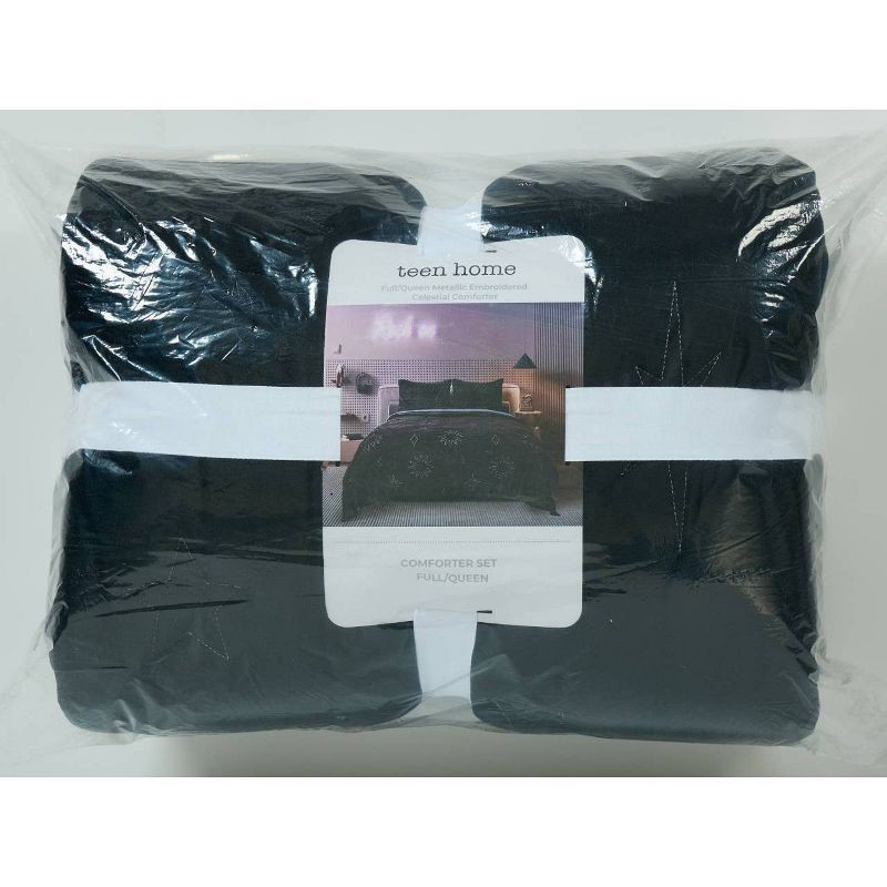 slide 6 of 6, QCNCD Celestial Garden Full/Queen Velvet Embroidery Comforter, 1 ct