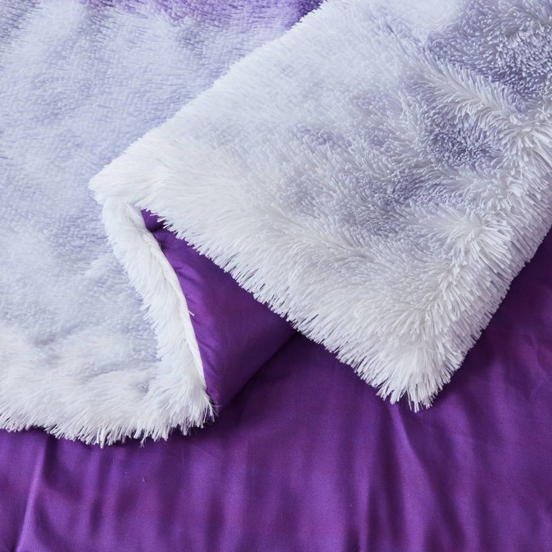 slide 2 of 3, Mingled Threads Celestial Garden Twin Faux Fur Comforter, 1 ct