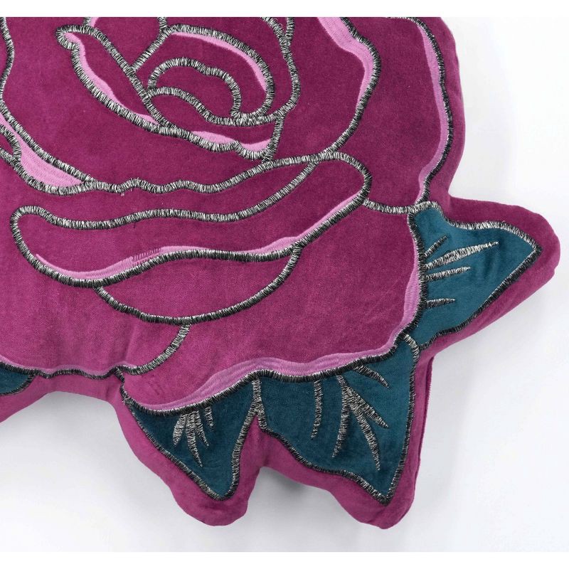 slide 3 of 3, ZADORA Celestial Garden Velvet Rose Decorative Pillow, 1 ct