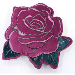 ZADORA Celestial Garden Velvet Rose Decorative Pillow