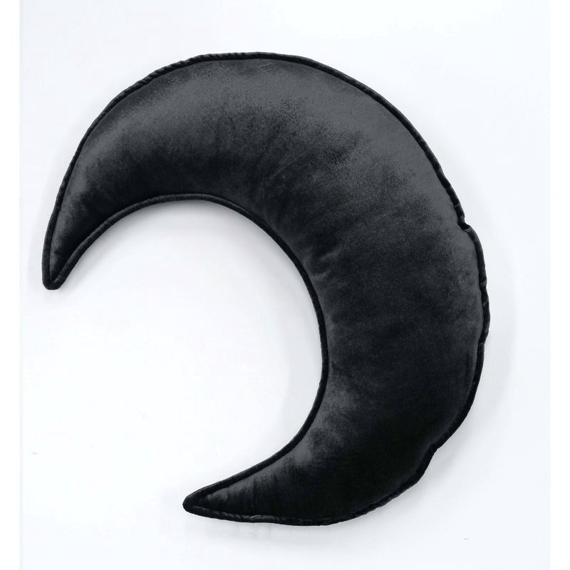 slide 3 of 3, ZADORA Celestial Garden Embroidered Moon Shape Decorative Pillow, 1 ct