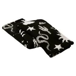 Makers Collective Celestial Garden Faux Shearling Black/White Throw