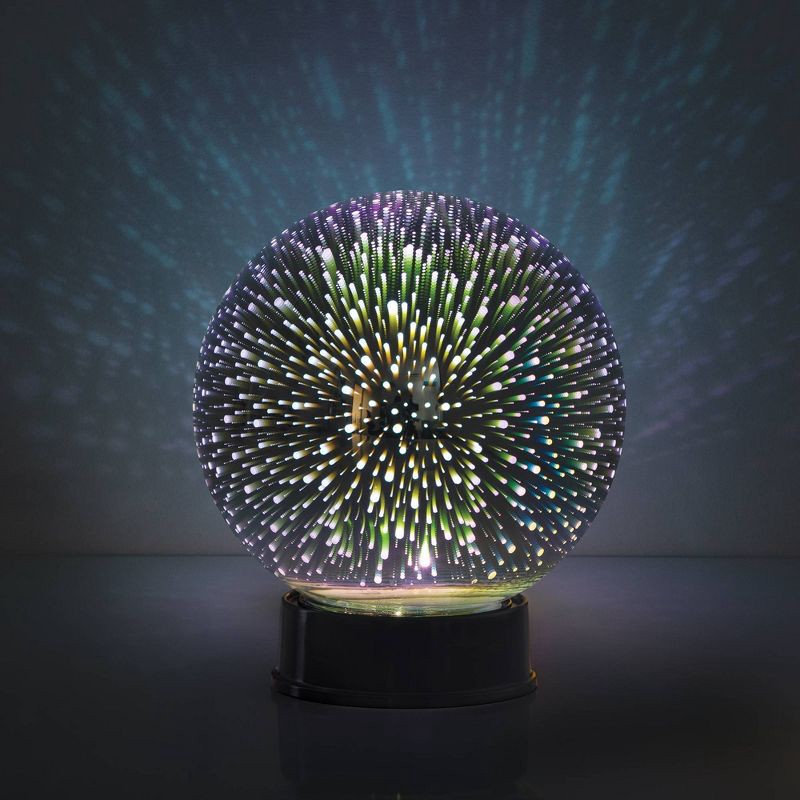 slide 3 of 3, West & Arrow Celestial Garden 6 inch Merkury Glass Orb Light with Base, 1 ct