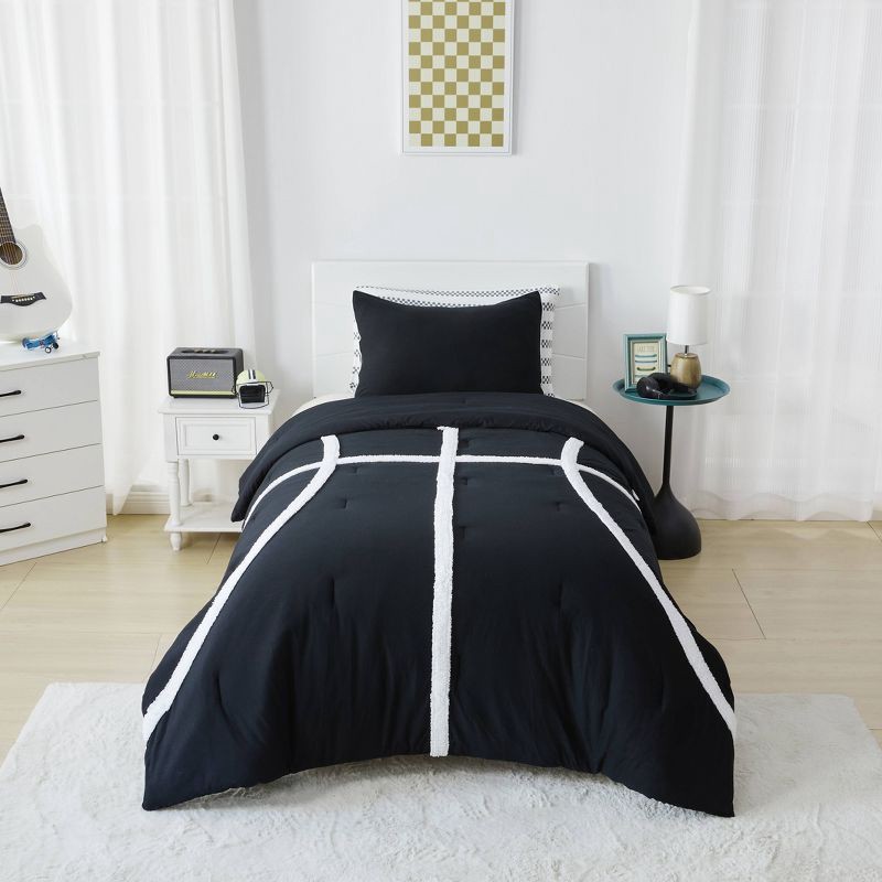 slide 1 of 3, Mingled Threads Sportopia Twin Applique Court Comforter, 1 ct