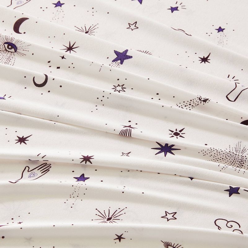 slide 2 of 4, Mingled Threads Celestial Garden Twin Celestial Sky Jersey Sheet Set, 1 ct