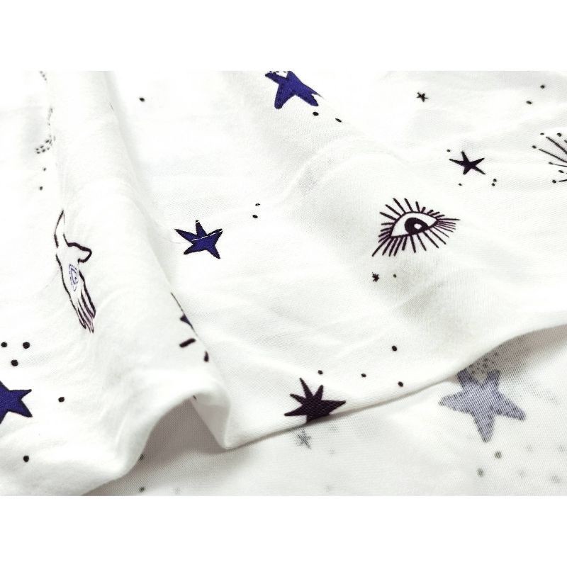 slide 3 of 4, Mingled Threads Celestial Garden Twin Celestial Sky Jersey Sheet Set, 1 ct