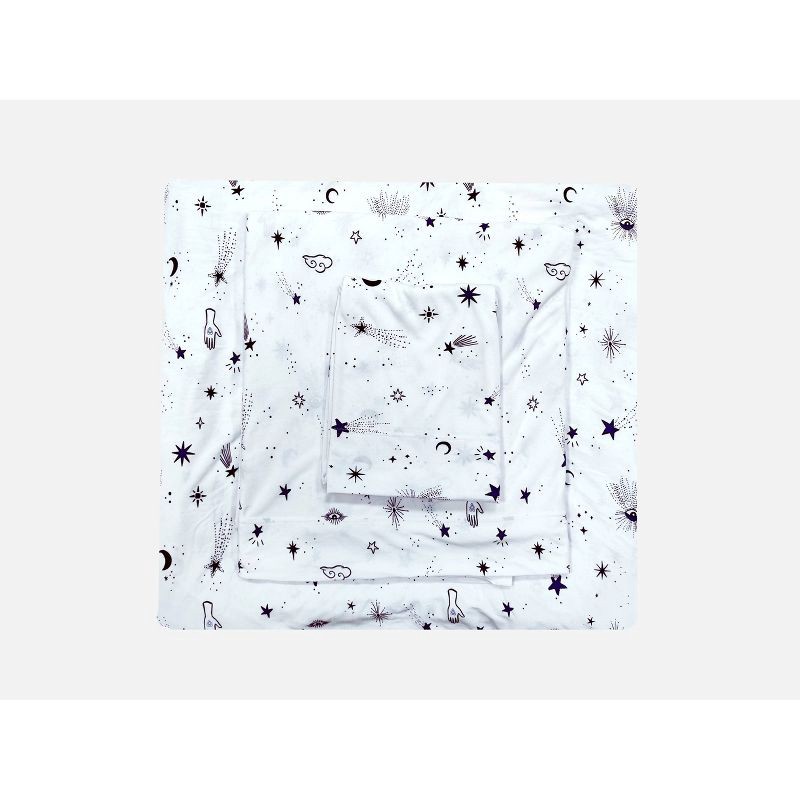 slide 4 of 4, Mingled Threads Celestial Garden Twin Celestial Sky Jersey Sheet Set, 1 ct