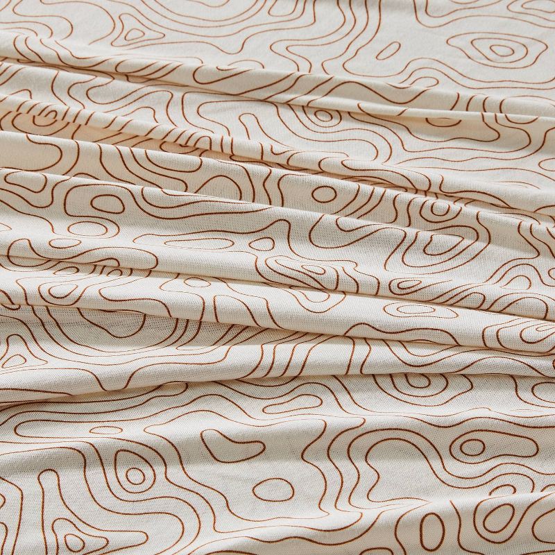 slide 2 of 4, Mingled Threads Seek Twin Topography Jersey Sheet Set, 1 ct