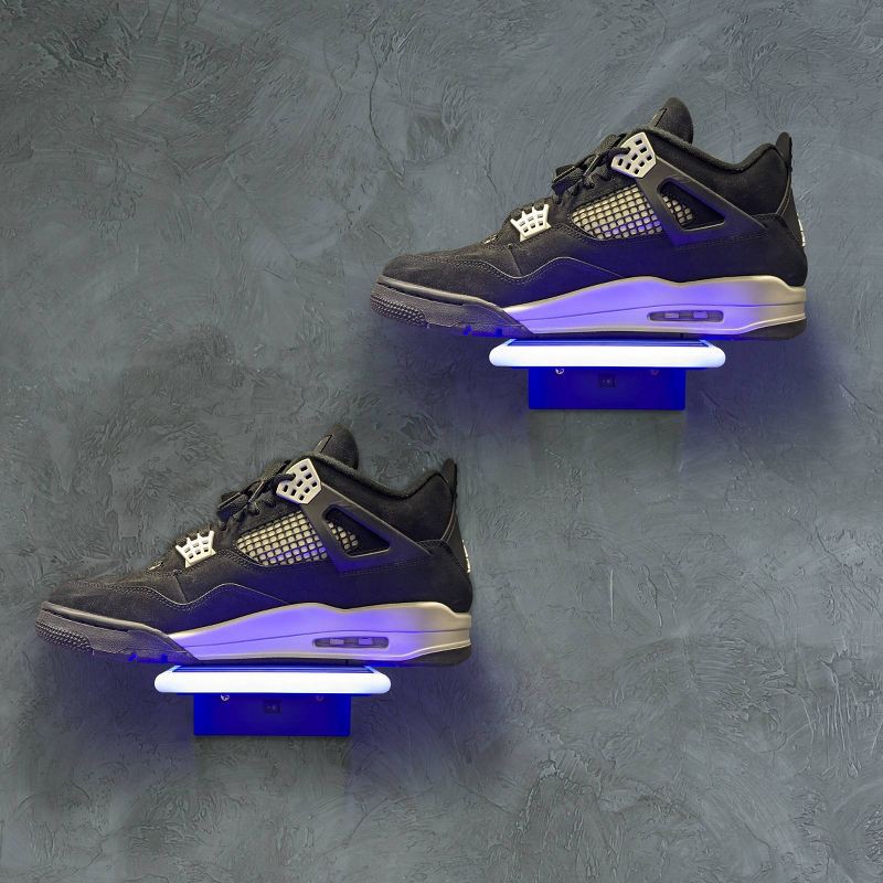 slide 7 of 7, Cur8 Sportopia 2pc LED Edge Shoe Display Shelf, 2 ct