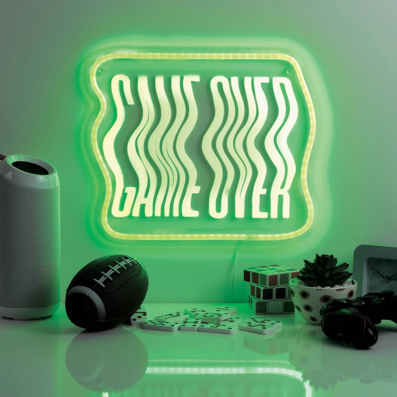 slide 2 of 3, West & Arrow Sportopia GAME OVER Neon Wall Sign, 1 ct