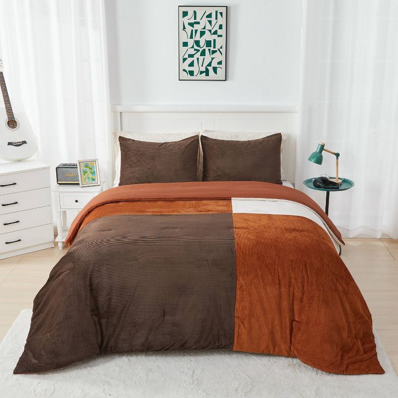 slide 2 of 5, Mingled Threads Seek Full/Queen Corduroy Comforter, 1 ct