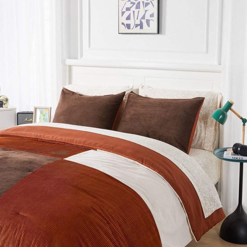 slide 3 of 5, Mingled Threads Seek Full/Queen Corduroy Comforter, 1 ct