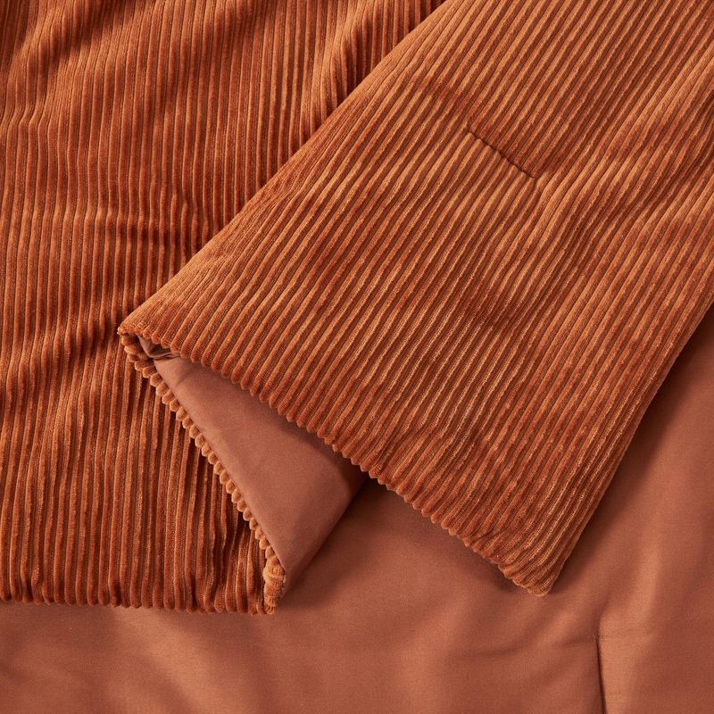 slide 4 of 5, Mingled Threads Seek Full/Queen Corduroy Comforter, 1 ct