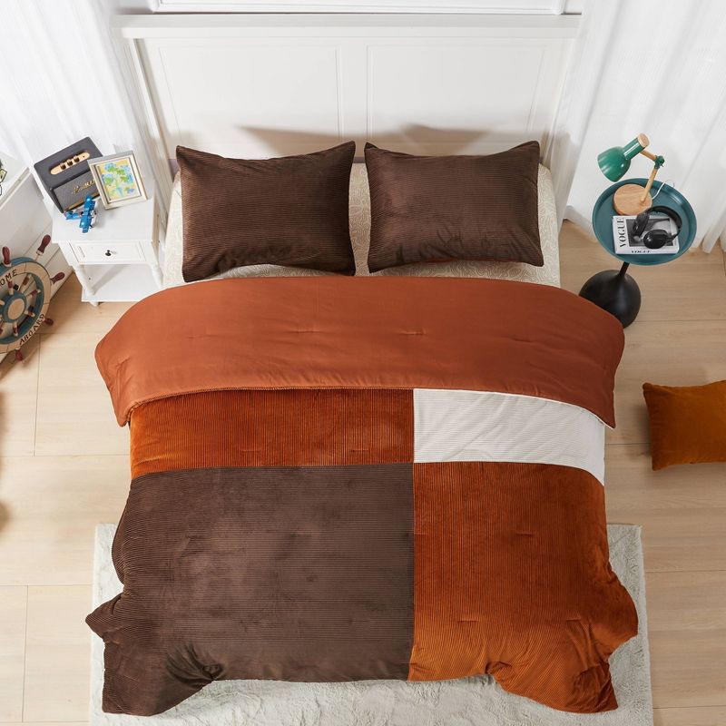 slide 1 of 5, Mingled Threads Seek Full/Queen Corduroy Comforter, 1 ct