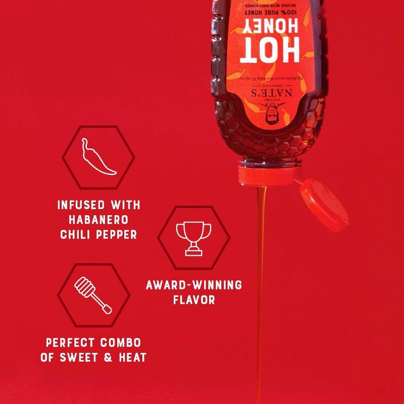 slide 5 of 6, Nature Nate's Hot Honey with Chili Pepper - 8oz, 8 oz