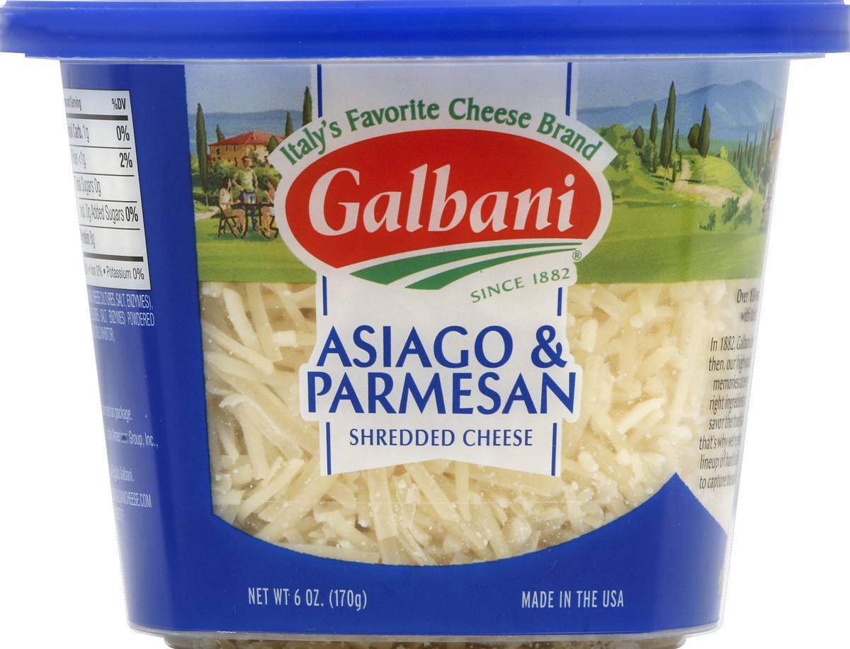 slide 4 of 6, Galbani Parmesan & Asiago Shredded Cheese 6 oz, 6 oz