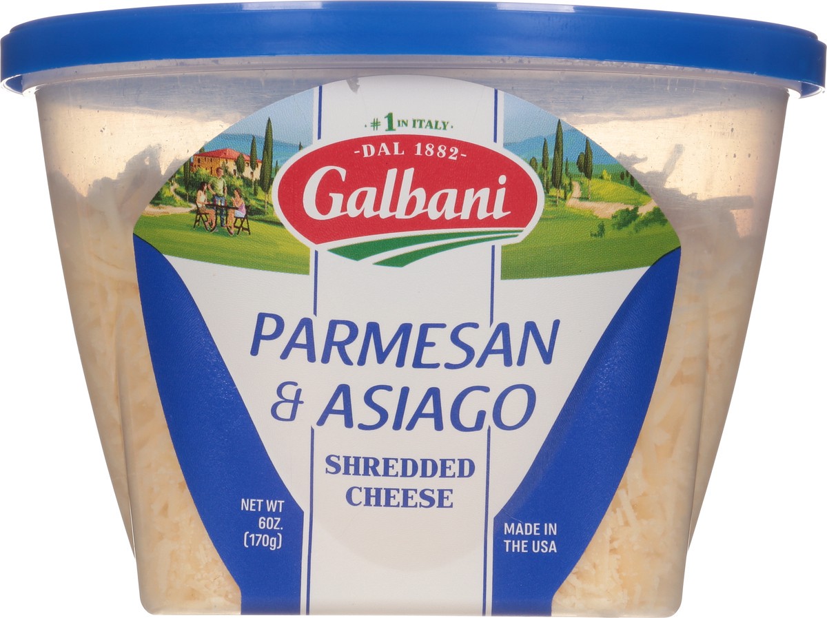 slide 1 of 6, Galbani Parmesan & Asiago Shredded Cheese 6 oz, 6 oz