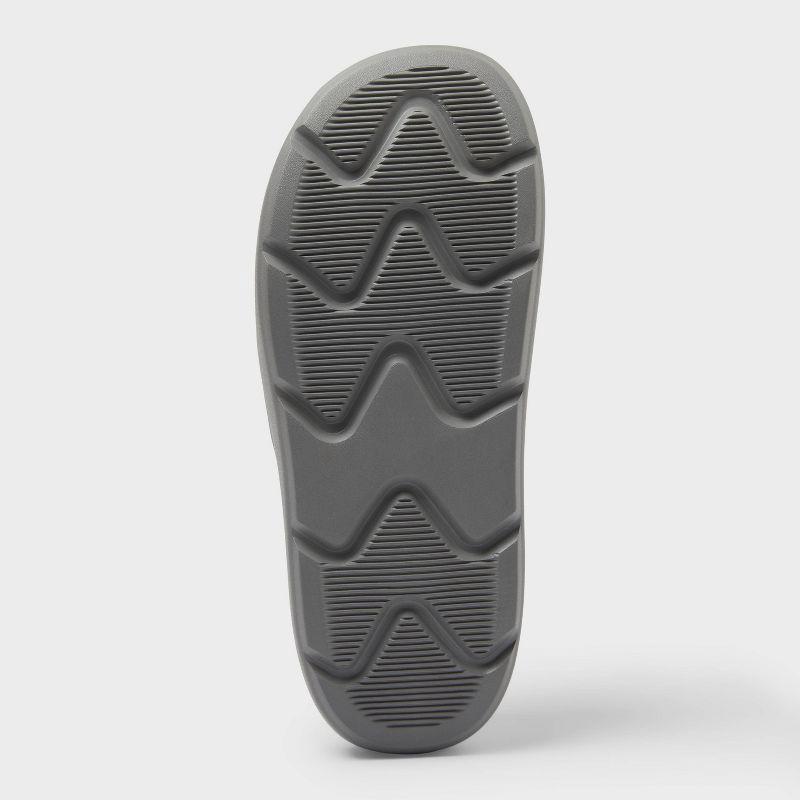 slide 4 of 4, Men's Archie Recovery Slide - All In Motion™ Gray 11: Slip-On Sandals with Contoured Footbed, Arch Support, Open Toe, 1 ct